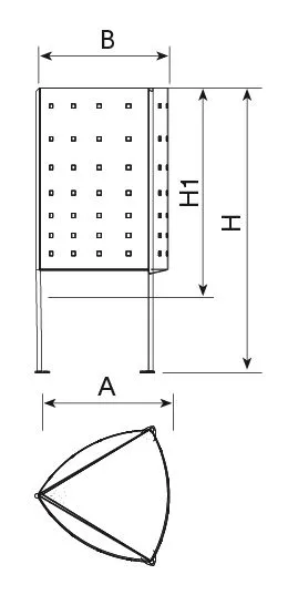 Dimensions poubelle extérieure Benito Argo 50