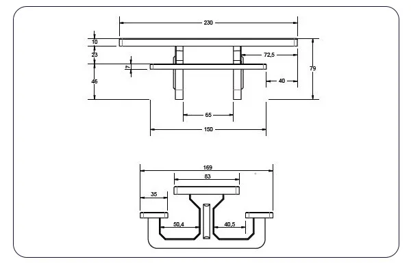 Dimensions table de pique nique béton Natal
