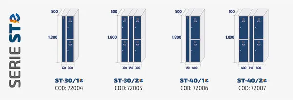 dimensions vestiaire électrifié 2 cases par colonne
