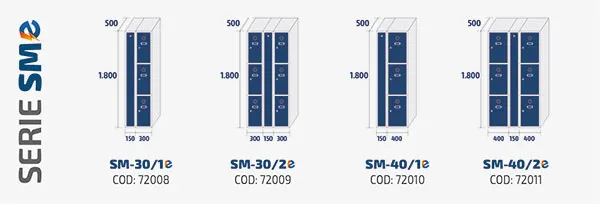 dimensions vestiaire électrifié 3 cases par colonne