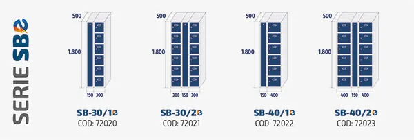 dimensions vestiaire électrifié 6 cases par colonne