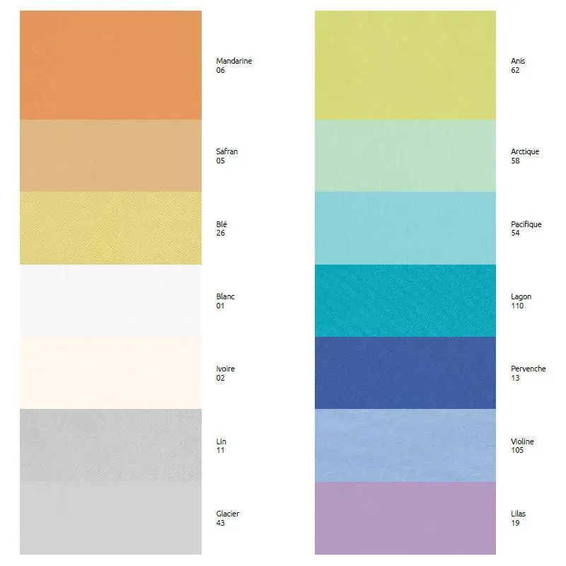 Echantillon couleur tissu pare solaire ignifuge biosat