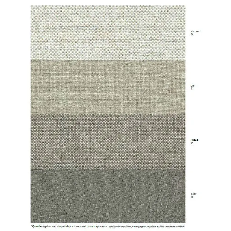 Echantillon couleur tissu pare solaire ignifuge Siento Recyclée