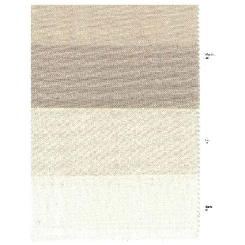 Echantillon couleur tissu voilage ignifuge Etel