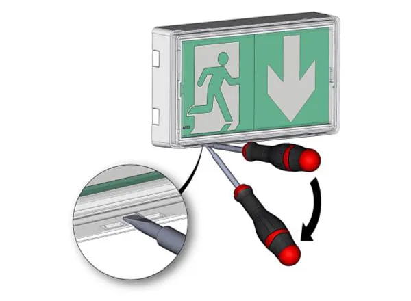 Etape 1 pose en drapeau BAES et LSC Lumio