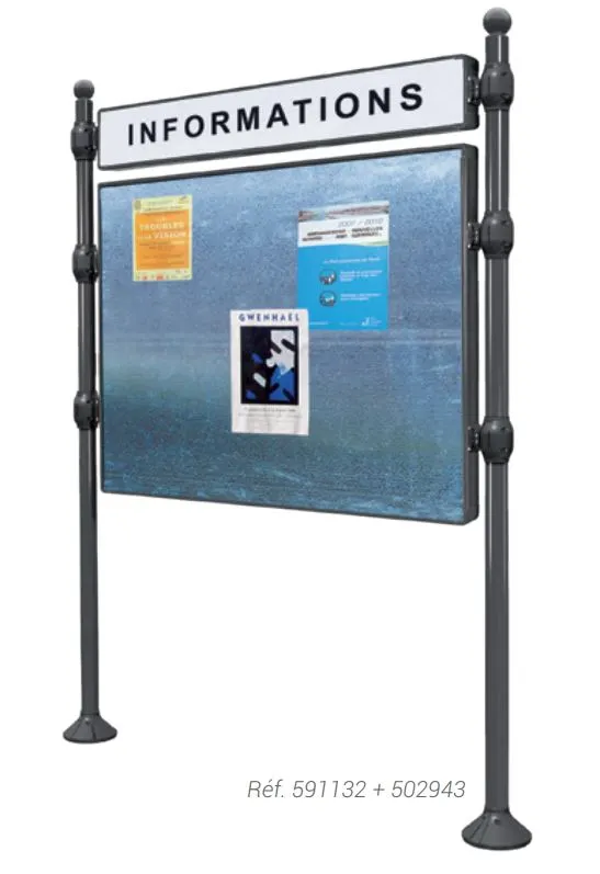 Bandeau suppérieur pour panneau d'affichage libre 