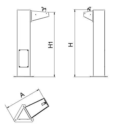 Dimensions fontaine de ville Ecologique Benito Access