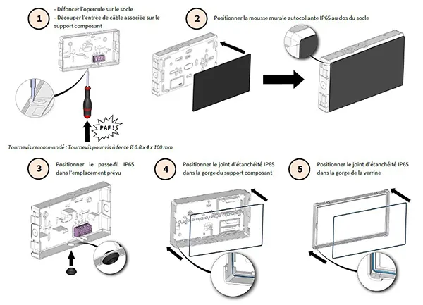 Installation kit joints étanchéité IP65 baes et LSC LUMIO Comment installer kit étanchéité IP65 baes et LSC LUMIO