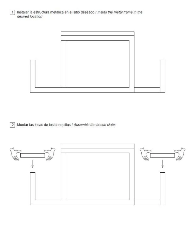 Mode d'emploi table de pique nique et banc intégrés béton Magourban Loop