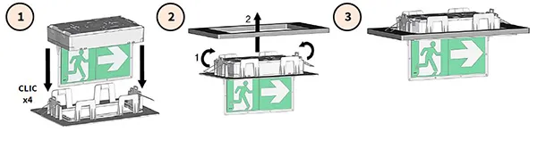 pose kit encastrement BAES et LSC Lumio