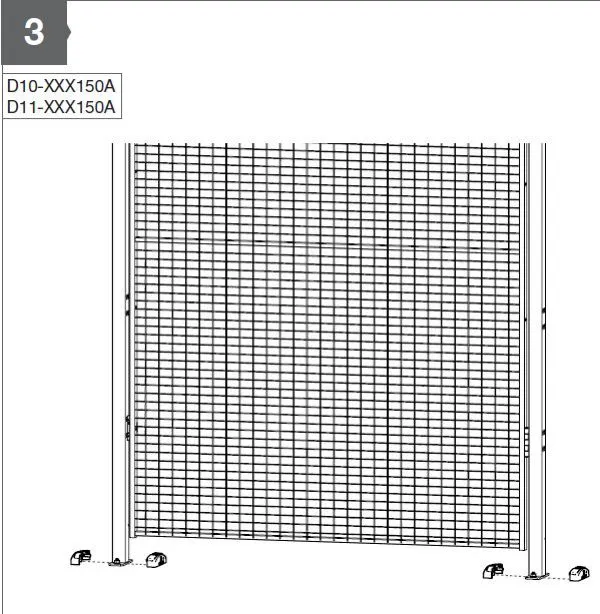 Manuel étape 3 du kit porte pour cloison X-Guard