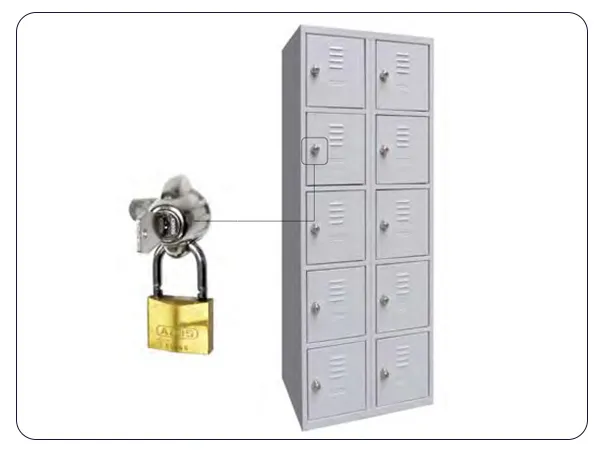 moraillon porte cadenas decondamnable pour casier vestiaire