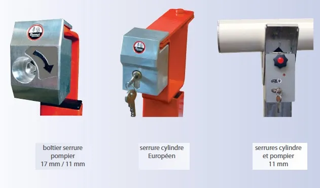 Serrure supplémentaire sur support de lisse