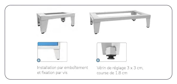 Pieds pour casier vestiaire