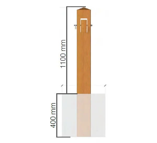 vue eclatée barrière coulissante bois