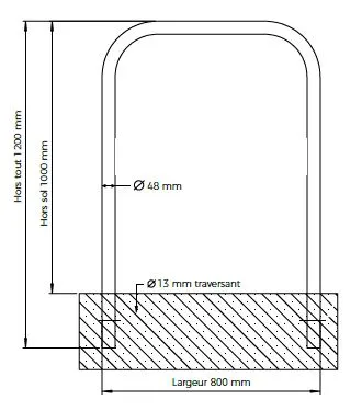 plan de montage arceau vélos Andria