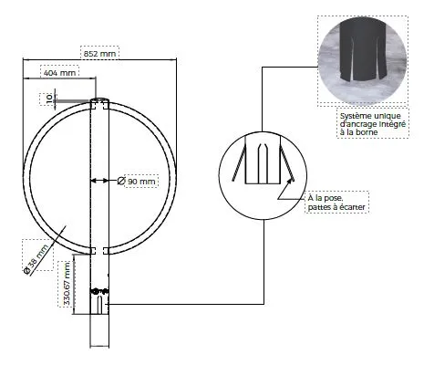 plan de montage arceau vélos Noréa