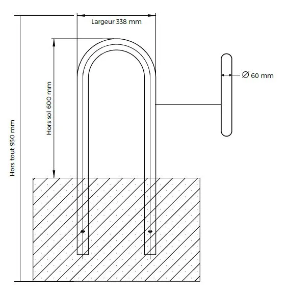 plan de montage épingle de protection