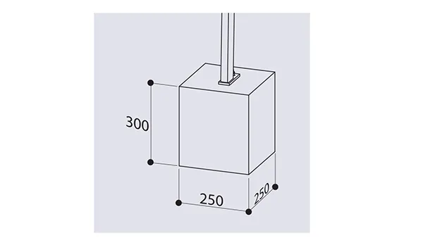 Plan de scellement pour chaise extérieure Silaos