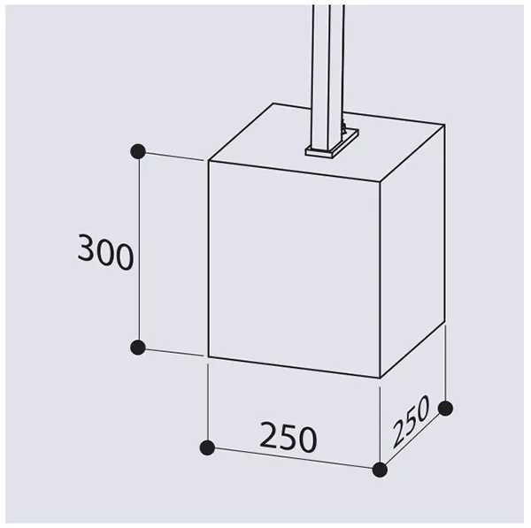 Shéma plan de scellement pour table de pique nique et bancs Silaos