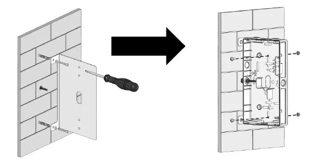 Pose murale drapeau BAES et LSC Lumio