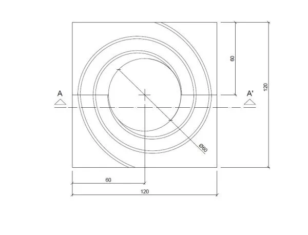 Vue éclatée entourage d'arbre béton Magourban Via lactea