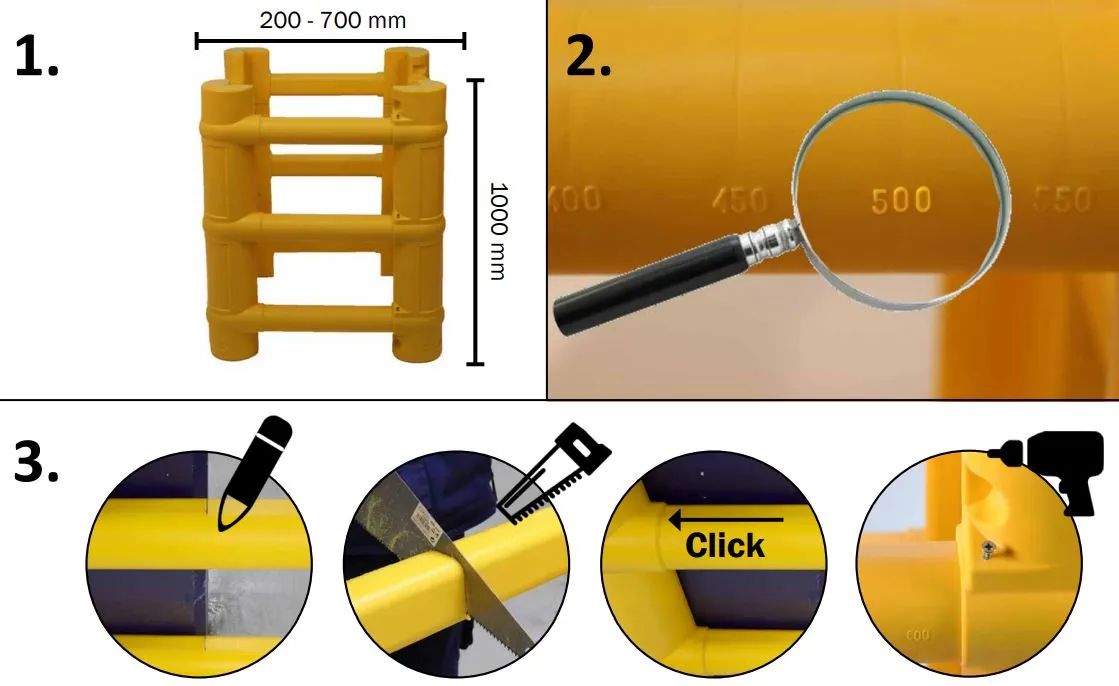 Instruction de montage de la protection pour pilier modulaire
