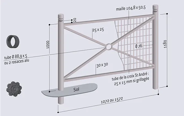 Vue éclatée barrière de ville