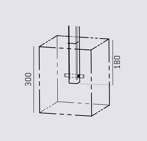 Shéma scellement potelet 