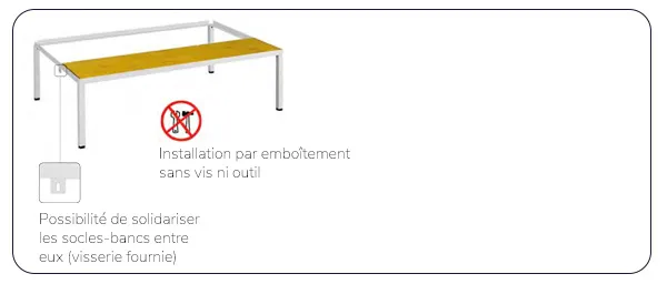 Socle blanc pour casier vestiaire