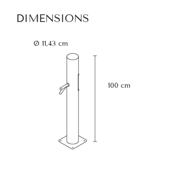 Dimensions fontaine de ville