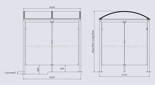 Vue éclatée abri vélos