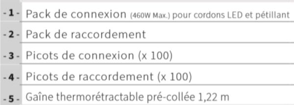 complement pour cordon LED Noel