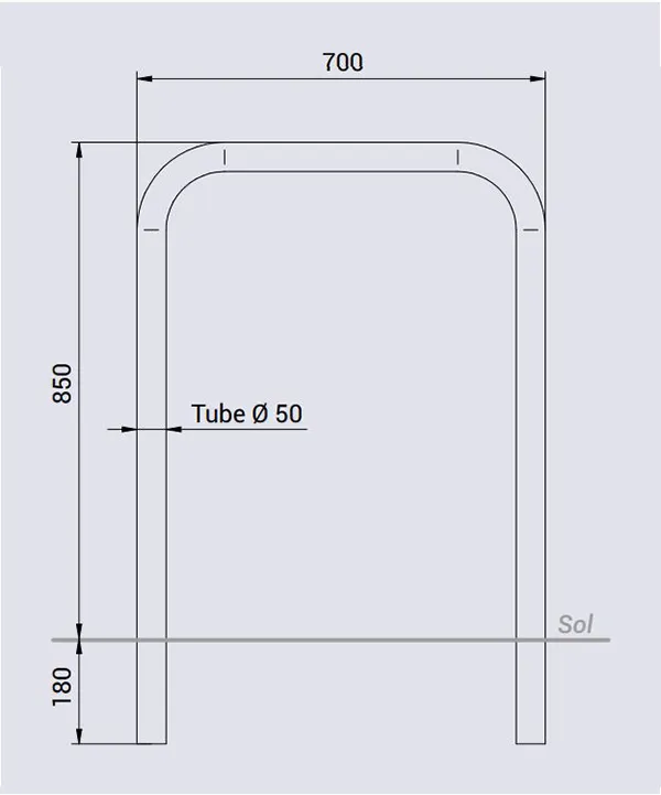 Vue éclétée arceau de protection