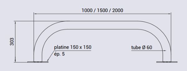 vue ensemble arceau bas de protection Procity