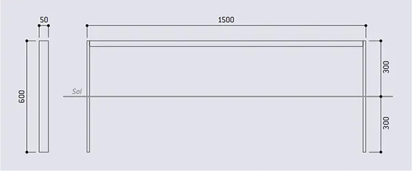 Vue éclatée arceau de bordure attache deux roues