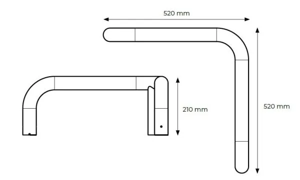 vue ensemble protection d'angle en inox