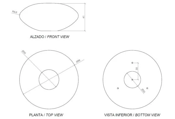Dimensions banc béton Magourban Confeti
