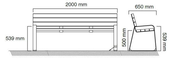Vue éclatée banc en bois et métal Easy Vue éclatée banc en bois et métal Easy