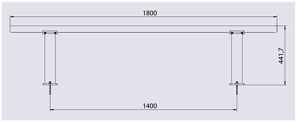 Vue éclatée banquette de ville Pagode