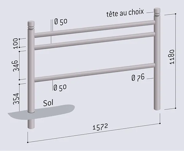 Vue éclatée barrière de ville