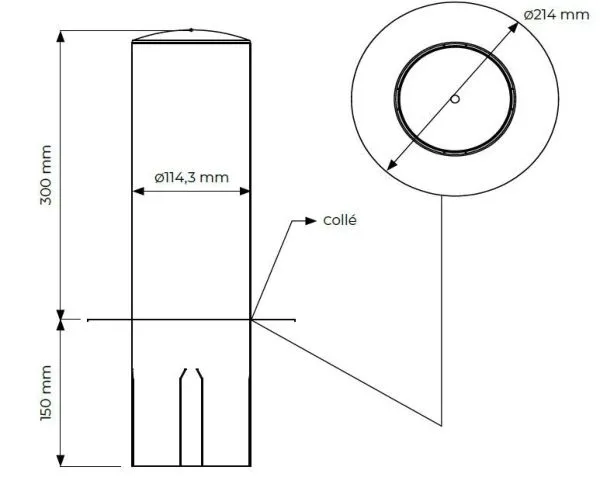vue ensemble borne de protection pour rayonnage