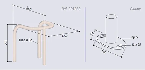 Vue éclatée étrier de protection