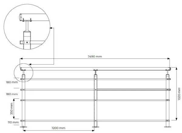 vue ensemble garde corps en kit