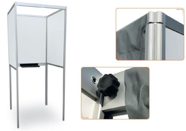 vue ensemble de l'isoloir pliant