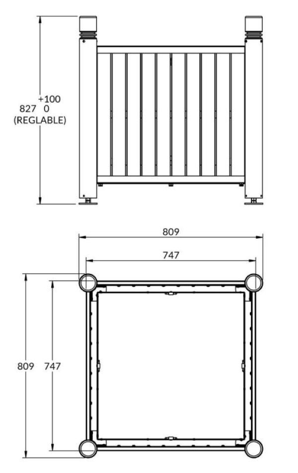 vue ensemble Jardiniere Arcachon avec tête deux gorges