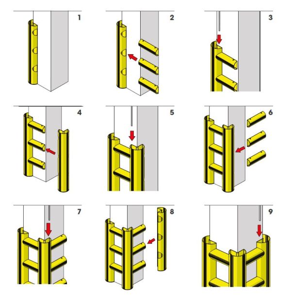 Guide de montage de la protection de poteau en PVC