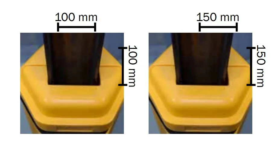 schéma de la coque de protection pour pilier octogonal